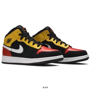 Air Jordan 1 Mid SE GS 'Amarillo Team Orange' Size 4.5 Y